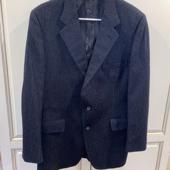 Majer Mens Shop At The Broadmoor 100% Wool Blazer Jacket Union USA Dark Gray 42R
